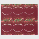 Feliz Navidad Moderne glitterbelettering Kerstmis Cadeaupapier (Vlak)