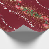 Feliz Navidad Moderne glitterbelettering Kerstmis Cadeaupapier (Hoek)