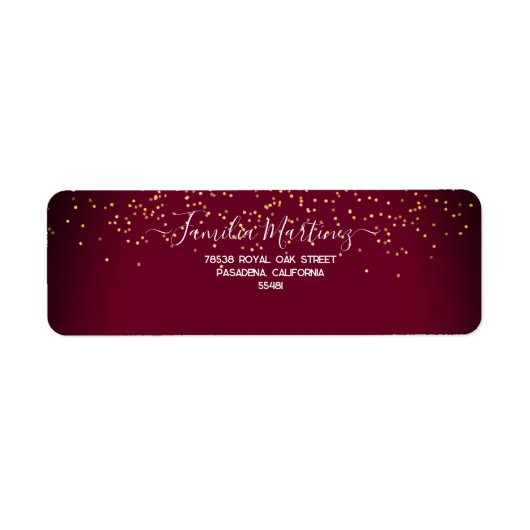 Feliz Navidad Moderne glitterbelettering Kerstmis Etiket (Voorkant)