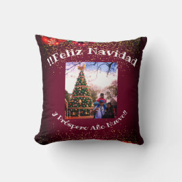 Feliz Navidad Moderne glitterbelettering Kerstmis Kussen