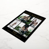 Feliz Navidad Multi Photo Gold Folie Feestdagenkaart (Gedraaid)