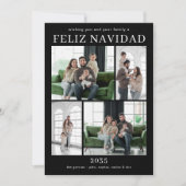 Feliz Navidad Multi Photo Holiday Kaart (Voorkant)
