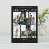 Feliz Navidad Multi Photo Holiday Kaart (Staand voorkant)