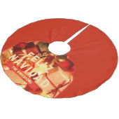 Feliz Navidad  naam rode goudfamilie Kerstboom Rok (Gekanteld)