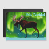 Feliz Navidad - Northern Lights Moose (Voorkant / Achterkant)