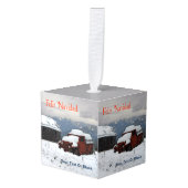 Feliz Navidad - Old Red Truck Decoratie (Voorkant hoekig)