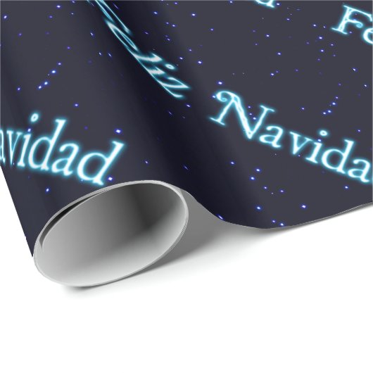 Feliz Navidad op Starfield Cadeaupapier (Rol Hoek)