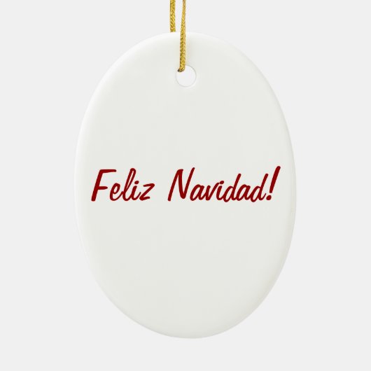 Feliz Navidad Ornament (Achterkant)