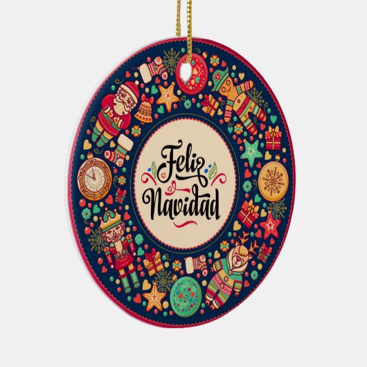 Feliz Navidad Ornament (Rechts)