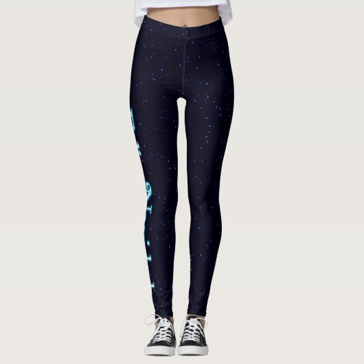 Feliz Navidad over sterren Leggings (Voorkant)