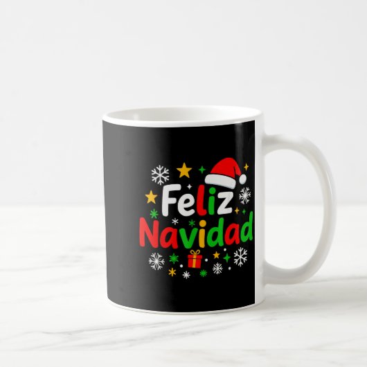 Feliz Navidad Pajamas Shirt, Cute Spanish Mexican  Koffiemok (Rechts)