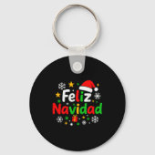 Feliz Navidad Pajamas Shirt, Cute Spanish Mexican  Sleutelhanger (Voorkant)