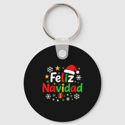 Feliz Navidad Pajamas Shirt, Cute Spanish Mexican  Sleutelhanger (Voorkant)