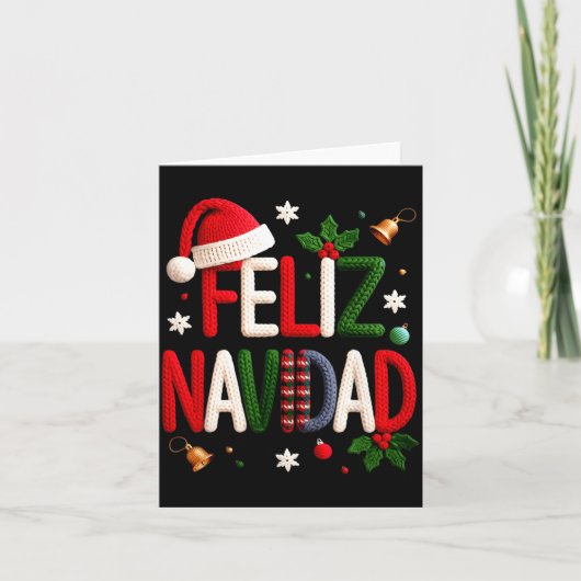 Feliz Navidad Pajamas Spanish Mexican Christmas Bo Kaart (Voorkant)