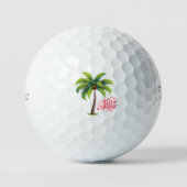 Feliz Navidad Palmboom Golfballen (Voorkant)