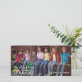 Feliz Navidad - Panoramische of horizontale foto Feestdagenkaart (Staand voorkant)