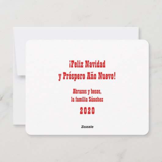 Feliz Navidad Papel Picado Feestdagenkaart (Achterkant)