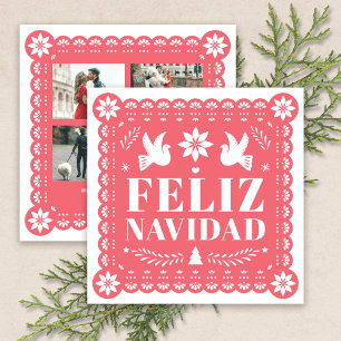 Feliz Navidad Papel Picado Foto Kaart