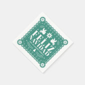 Feliz Navidad Papel Picado Kerstmis Servet (Hoek)