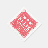 Feliz Navidad Papel Picado Kerstmis Servet (Hoek)