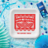 Feliz Navidad Papel Picado Papieren Bordje (Feest)