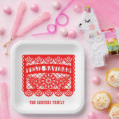 Feliz Navidad Papel Picado Papieren Bordje (Feest)