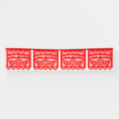 Feliz Navidad Papel Picado Spandoek (Horizontaal)