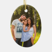 Feliz Navidad Persoonlijke kerstversiering Keramisch Ornament (Achterkant)