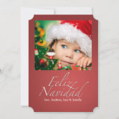 Feliz Navidad Photo Holiday Card Feestdagenkaart (Voorkant)