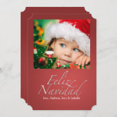 Feliz Navidad Photo Holiday Card Feestdagenkaart (Voorkant / Achterkant)