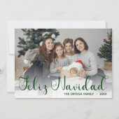 Feliz Navidad Photo Holiday Card Feestdagenkaart (Voorkant)