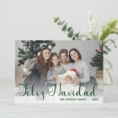 Feliz Navidad Photo Holiday Card Feestdagenkaart (Staand voorkant)
