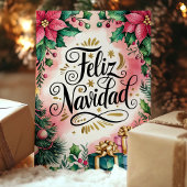 Feliz Navidad Poinsettia Kerstmis Feestdagen Kaart