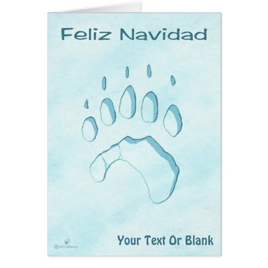 Feliz Navidad - Polar Beer Paw Print (Voorkant)