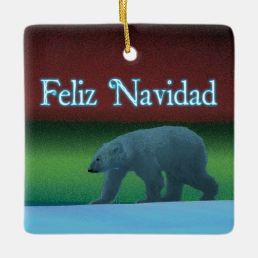 Feliz Navidad - Polar Lights Polar Beer Keramisch Ornament (Voorkant)