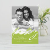 Feliz Navidad Prettige feestdagen {groen} Feestdagenkaart (Staand voorkant)