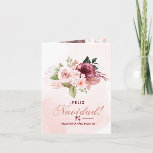 FELIZ Navidad. PRÓSPERO AÑO NUEVO | Groet Kaart (Voorkant)