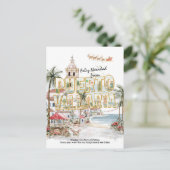 Feliz Navidad | Puerto Vallarta Tropical Christmas Briefkaart (Staand voorkant)
