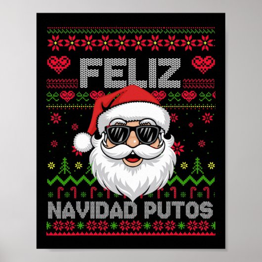 Feliz-navidad Putos Chingon Lelijke Kerst Poster (Voorkant)