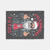 Feliz Navidad Putos Funny Rude Spanish Santa Middl Fleece Deken (Voorkant (Horizontaal))