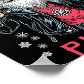 Feliz Navidad Putos Funny Rude Spanish Santa Middl Poster (Hoek)