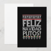 Feliz Navidad Putos Grappige Mexicaanse Verschrikk Kaart (Voorkant / Achterkant)