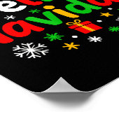 Feliz Navidad pyjamashirt, Cute Spaans Mexicaans  Poster (Hoek)