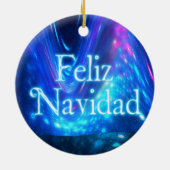 Feliz Navidad - Qaanaaq - Northern Lights Keramisch Ornament (Achterkant)