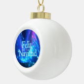 Feliz Navidad - Qaanaaq - Northern Lights Keramische Bal Ornament (Rechts)