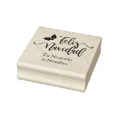Feliz Navidad Quote Typografie & Holly Rubberstempel (Stempel)