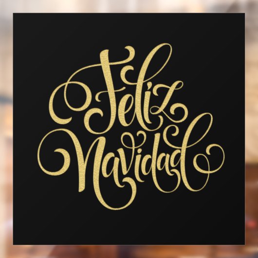 Feliz Navidad Raamsticker (Vel 2)