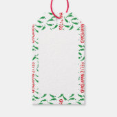 Feliz Navidad Red Chili Pepper Cadeaulabel (Voorkant)