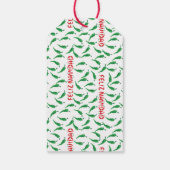 Feliz Navidad Red Chili Pepper Cadeaulabel (Achterkant)
