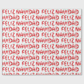 Feliz Navidad Red Chili Pepper Cadeaupapier (Vlak)